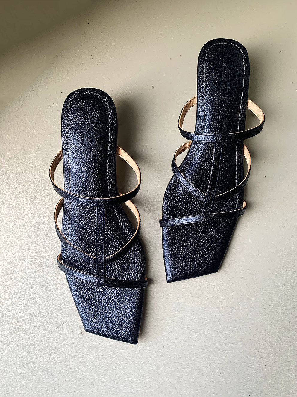 Jemima Sandals in Metallic Blue