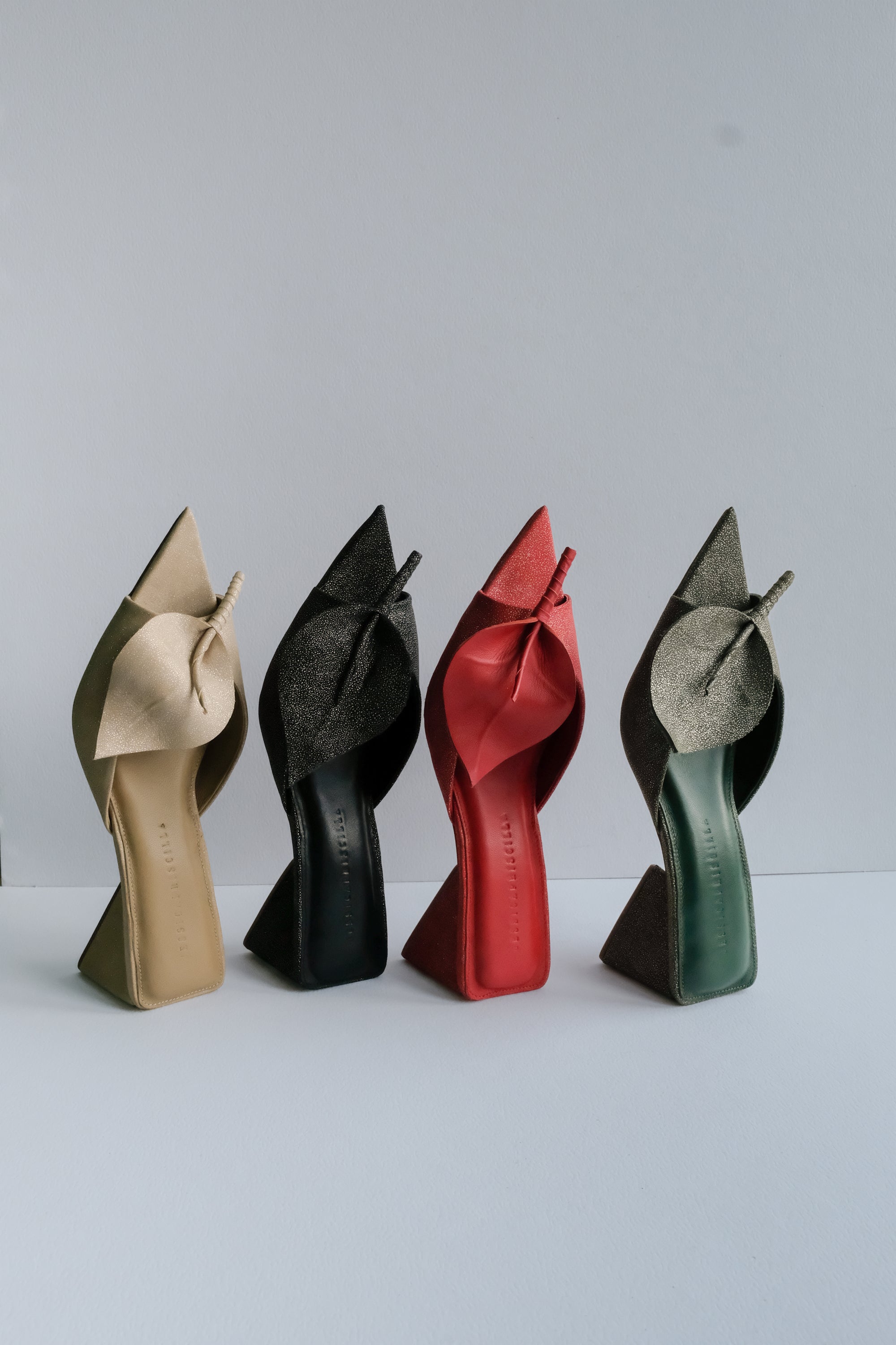 Calla Lily Clip On Shoes Accessories in Sparkling Black