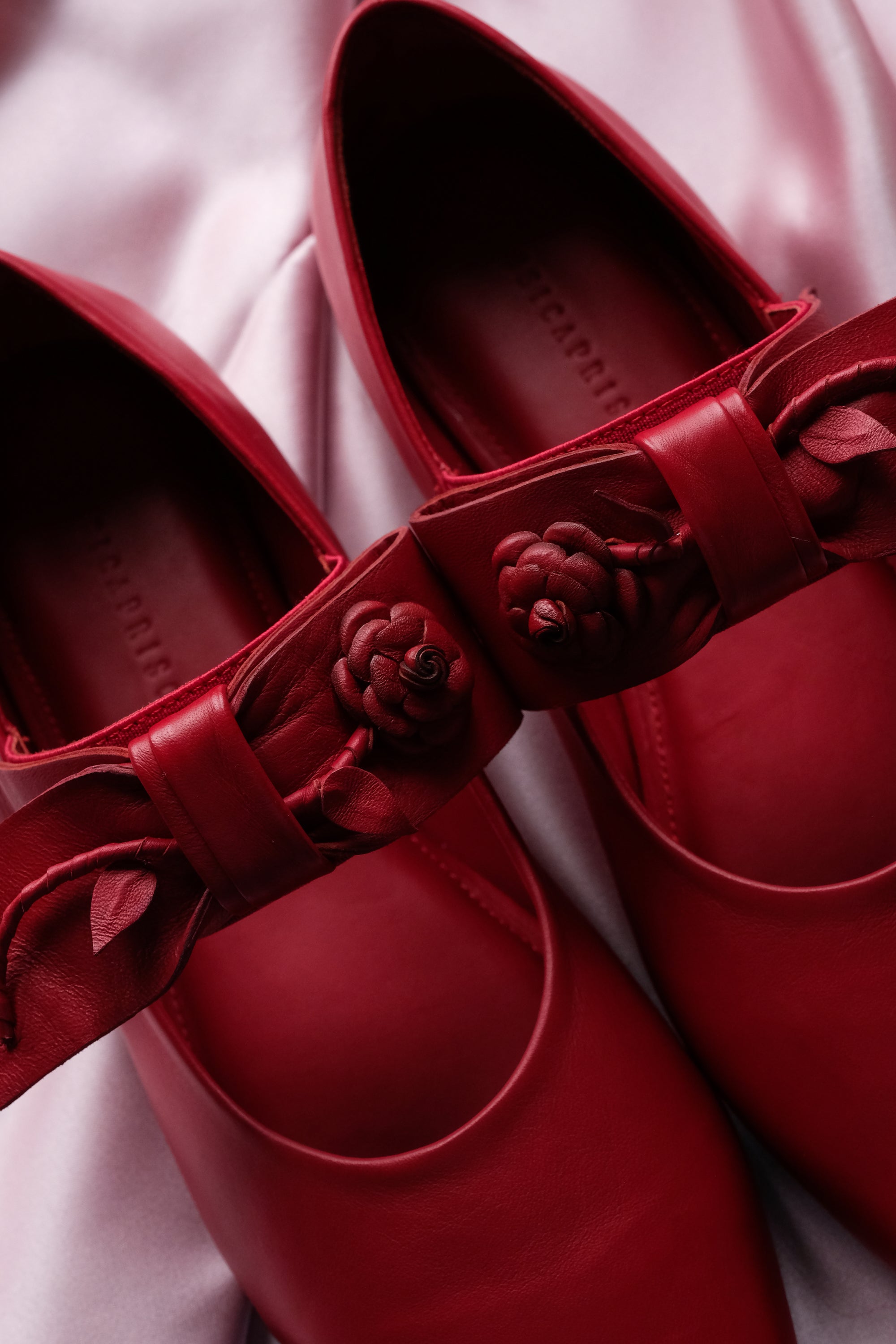 Evelina Ballet Flats in Red