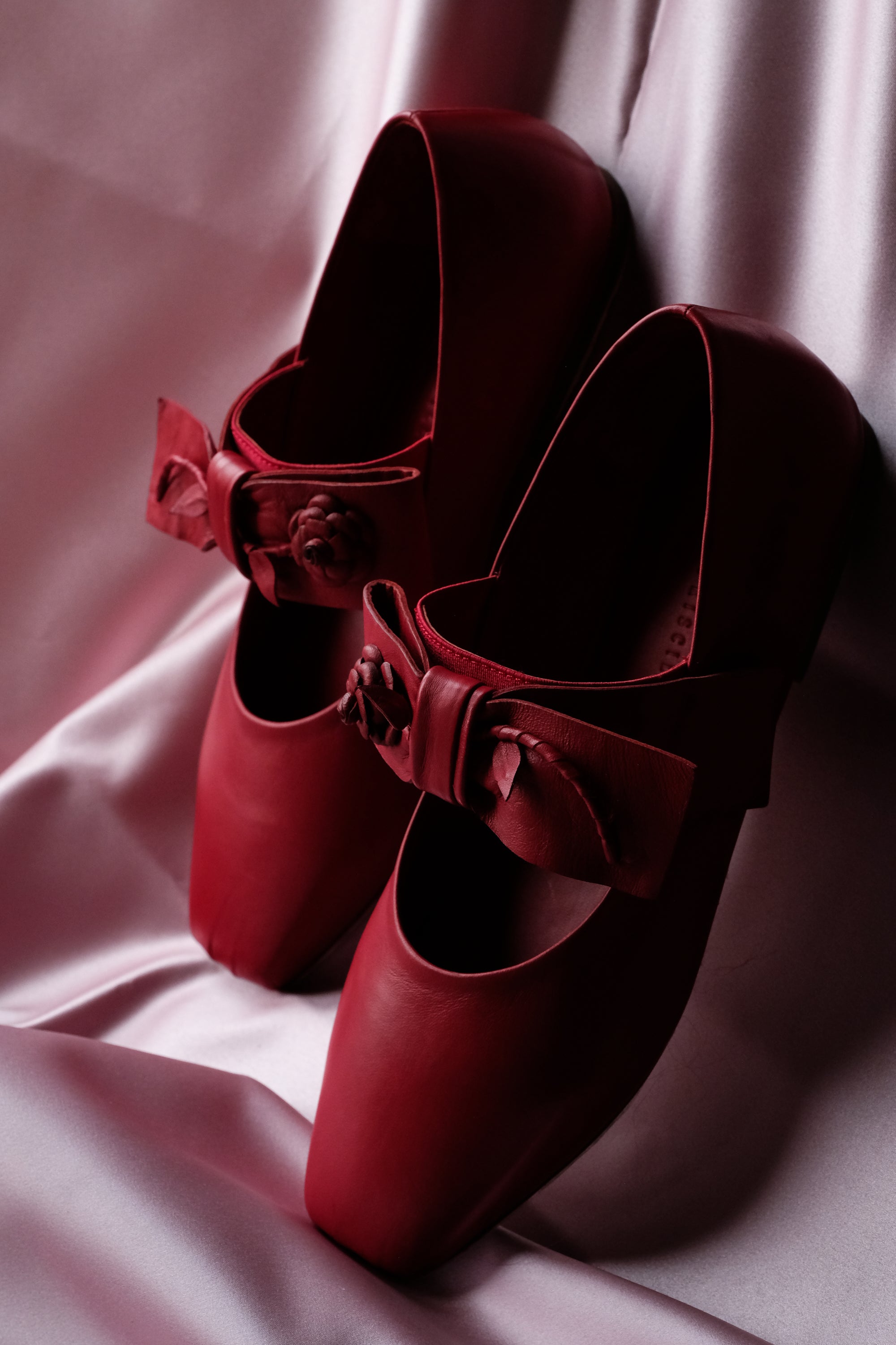 Evelina Ballet Flats in Red