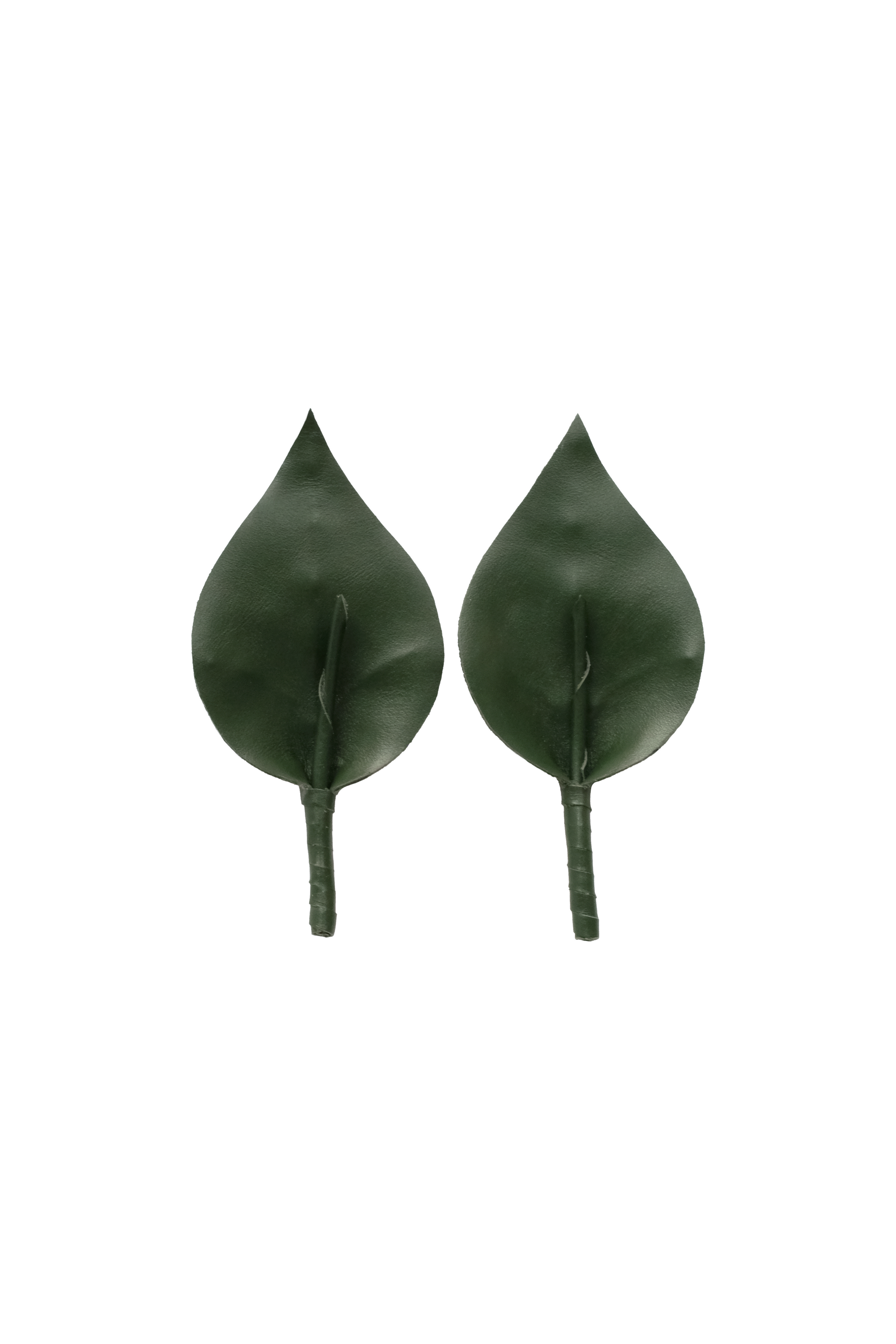 Calla Lily Clip On Shoes Accessories in Emerald Green