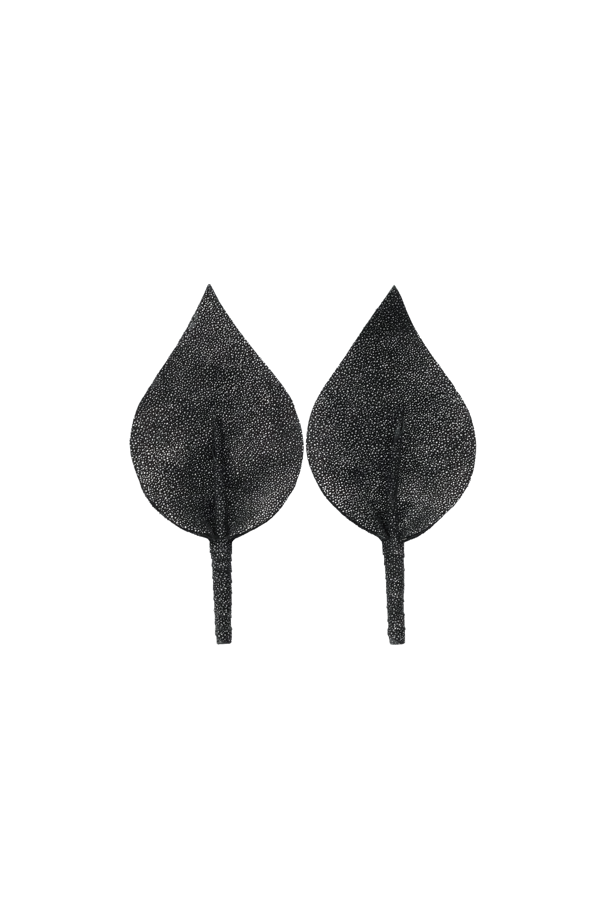 Calla Lily Clip On Shoes Accessories in Sparkling Black