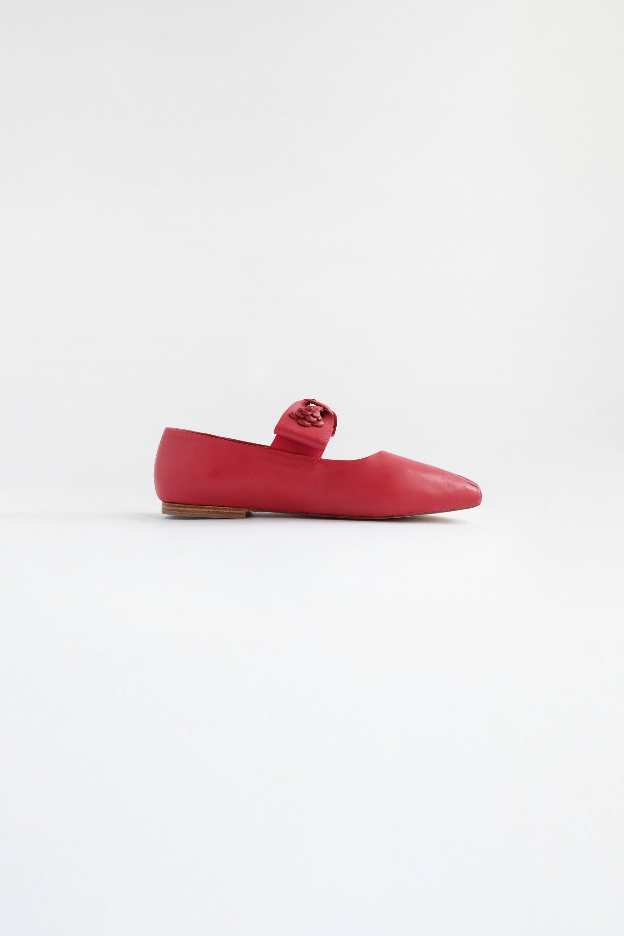 Evelina Ballet Flats in Red