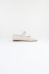 Evelina Ballet Flats in White