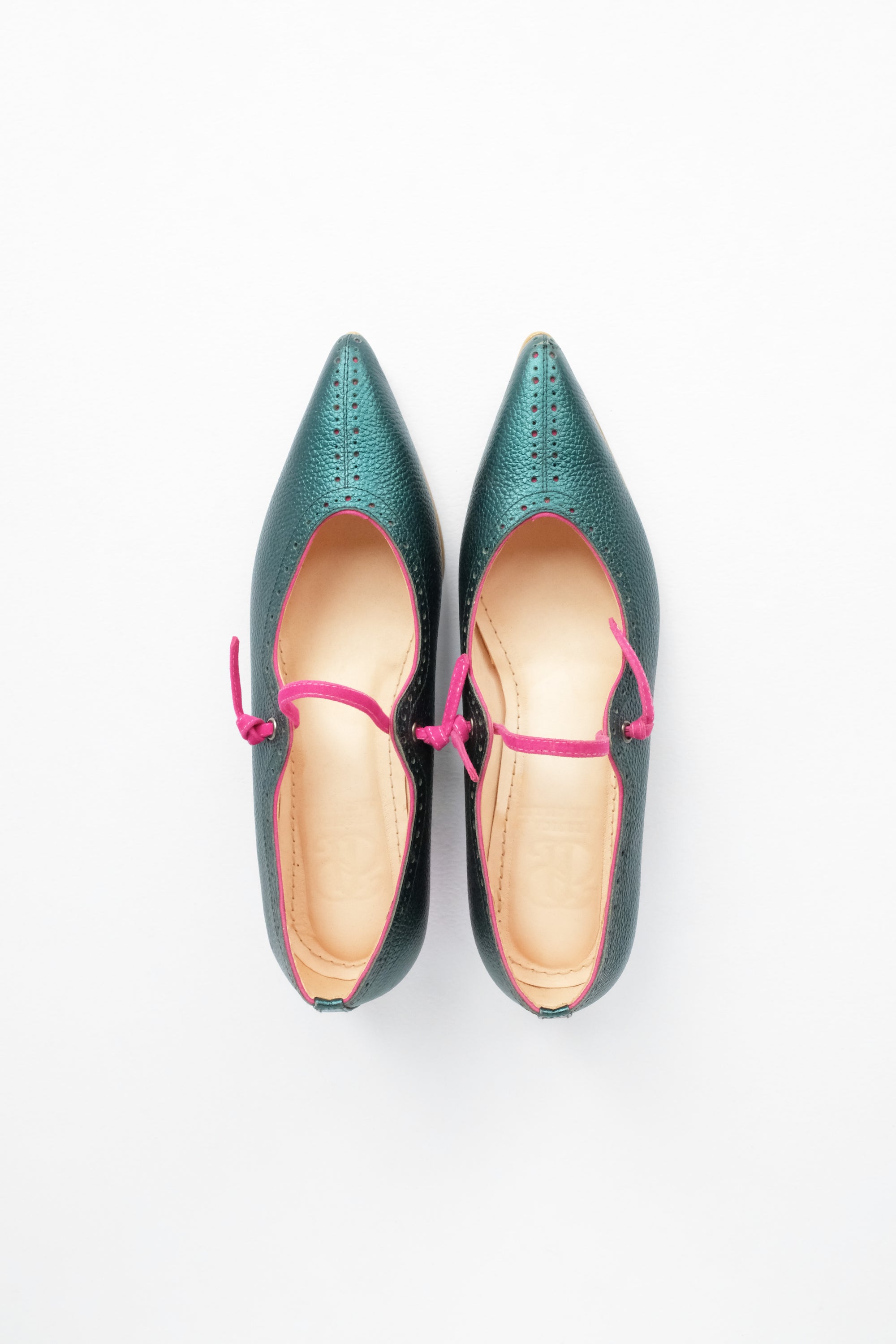 Selah Shoes in Metallic Green